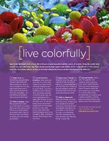 LIVE LIKE A FLOWER: Live Colorfully