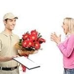 Image of flower delivery man