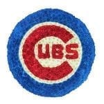 flowers arranged for the Cubs winning the world series