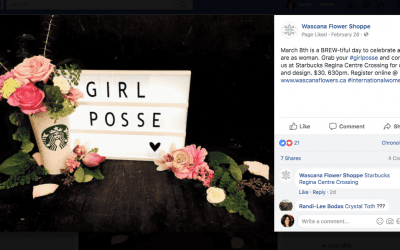 Saskatchewan Florist To ‘Pop Up’ in Starbucks for Women’s Day