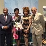 A segment for “Good Morning Washington” focused on Lee’s Flower & Card Shop—the business’ approach to Mother’s Day and also its ties to the community and a recent award presented to co-owner Staci Lee Banks, second from left, who was named Small Businessperson of the Year by the D.C. Chamber of Commerce. Pictured with Lee: Her husband, Jeffrey Banks; sister and business partner Kristie Lee; and father Rick Lee.