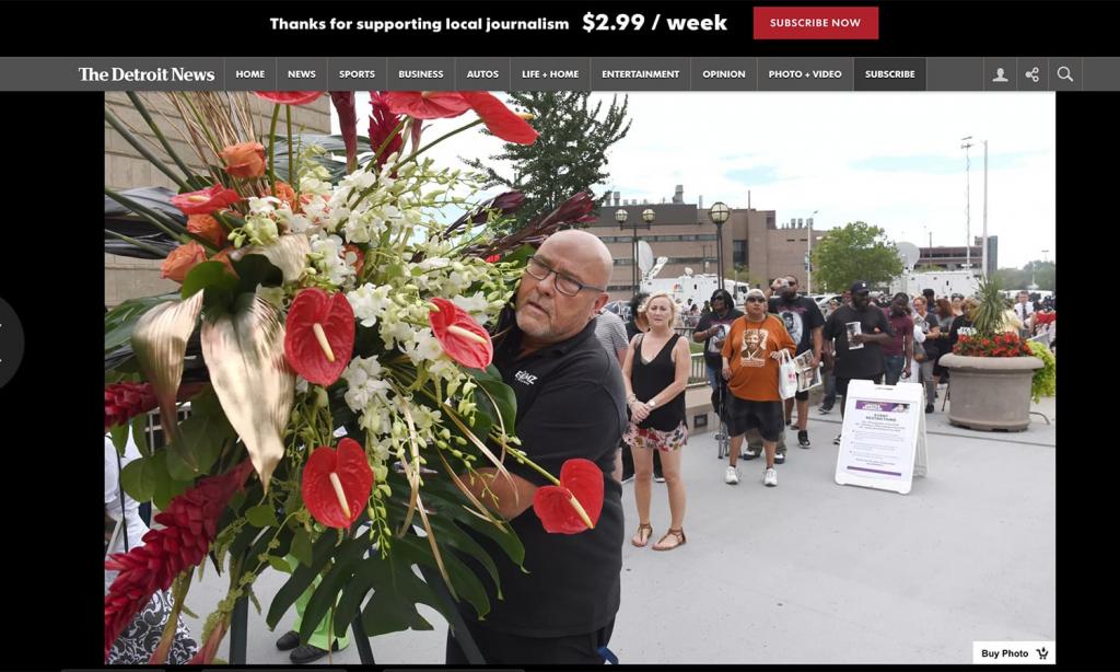 The Detroit news on Aretha Franklin's memorial visitation