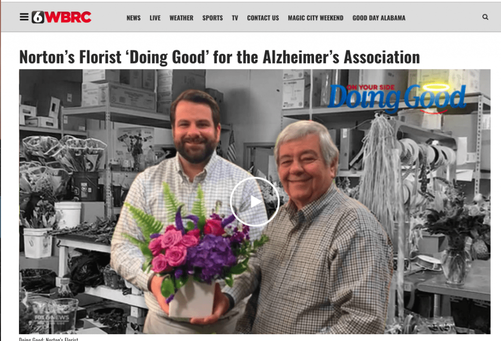 Norton's Florist Partners with Alzheimer’s Association for Mother’s Day